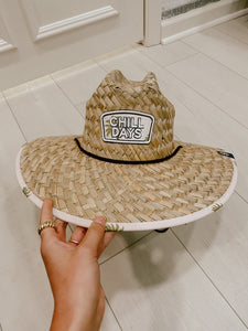 Simply Southern Chill Days Palm Tree Straw Hat