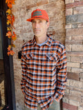 Columbia M Flare Gun Flannel LS Shirt Texas