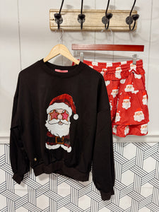 Simply Southern Sequin Star Santa Crewneck